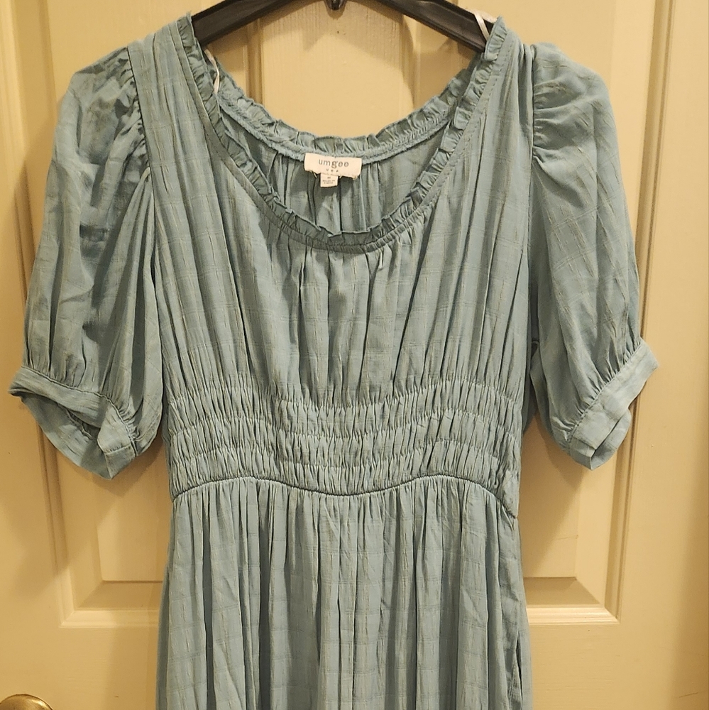 Umgee Teal Gathered Dress